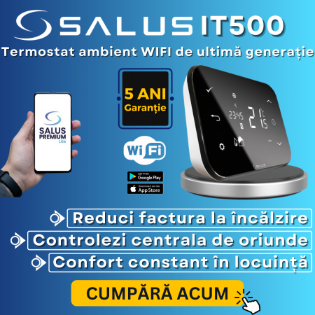 Termostat ambient programabil fara fir Salus IT500 - Cumpara acum - Facturi reduse - Control absolut - Confort constant