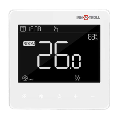 Poza Termostat dual inteligent programabil pentru incalzire in pardoseala si ventiloconvectoare Innotroll HT/FC02 WIFI, alb, montaj in doza. Poza 19885