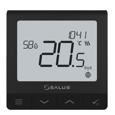 Poza Termostat smart ambient Salus Quantum SQ610BRF pentru sistemul IT600 - negru. Poza 17354